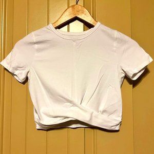 Women's white baby tee, Hollister, Small